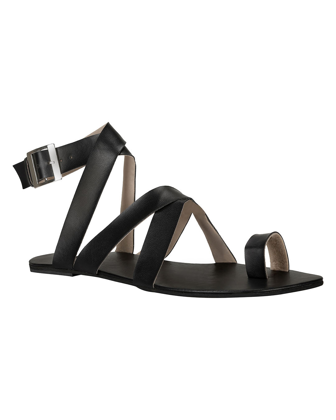 Black criss shop cross flats