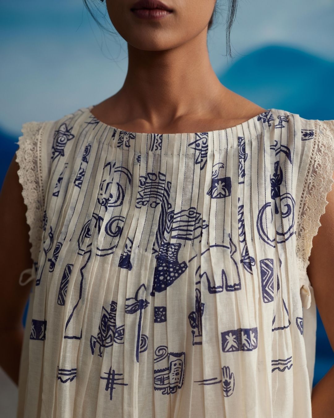 Calantha Design Calantha Pleated Top – Saahra