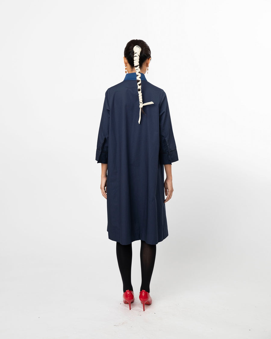 Color Block Shirt Dress