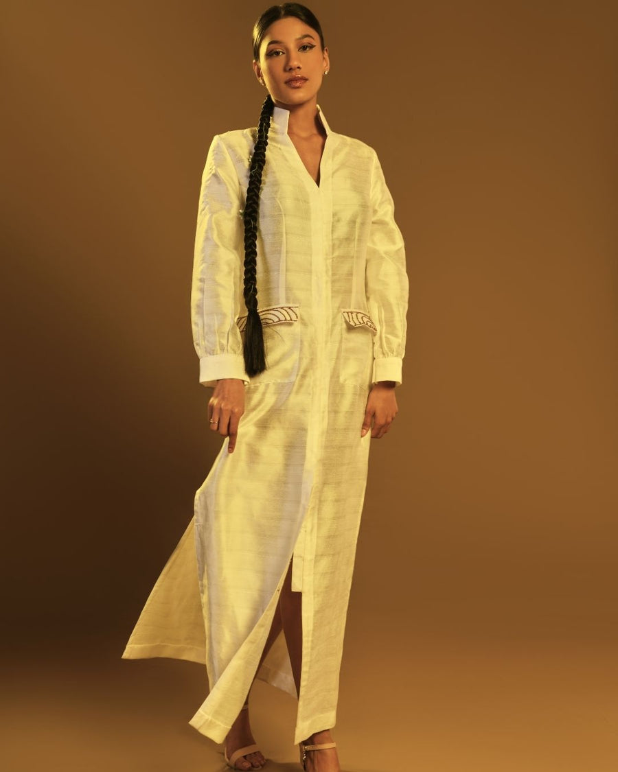 Front Open long Dress