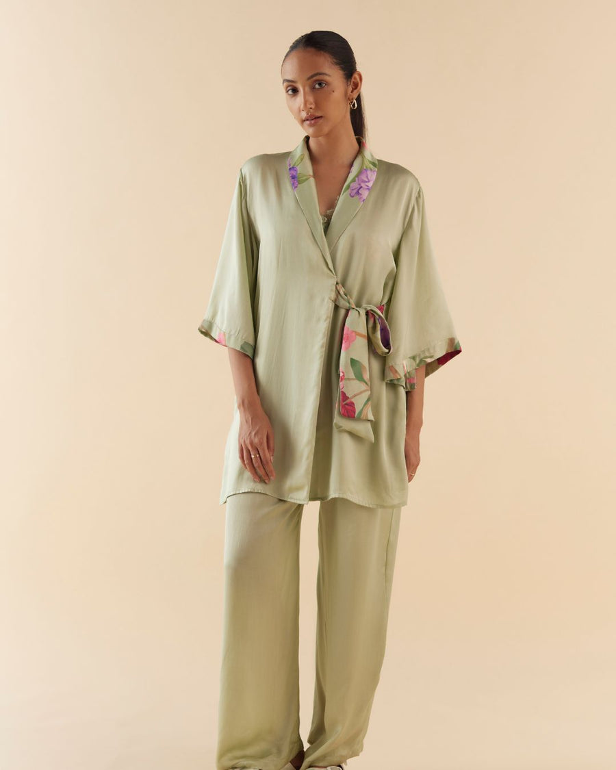 Sage Green Lounge to Sleep Robe