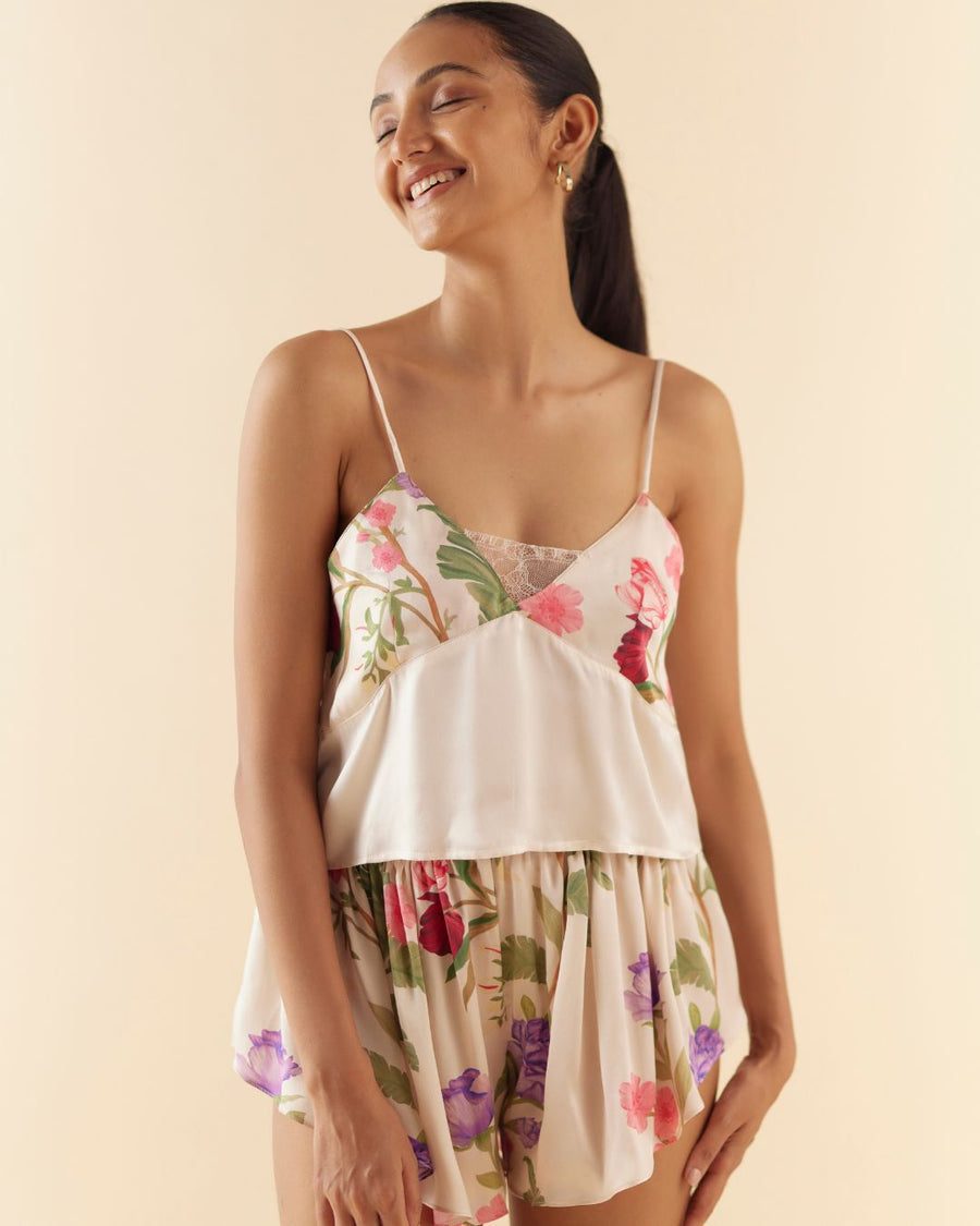 Ivory Floral Dream Intimate Camisole Set