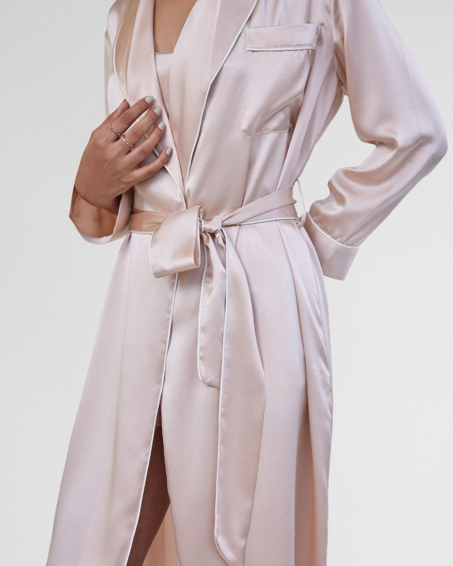 Cameo Rose Silk Robe