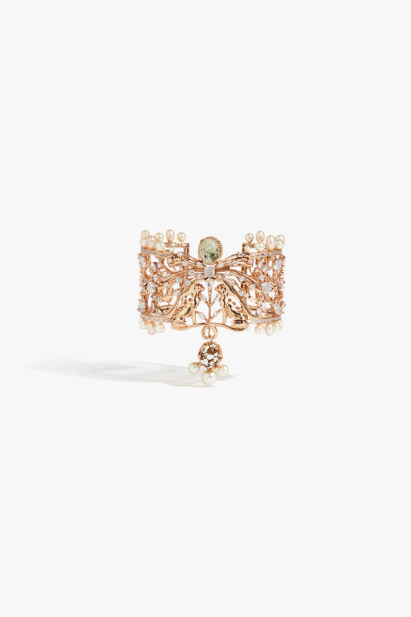 La Leopard Cuff in Prehnite