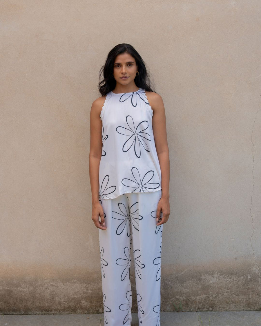 Bloom Printed Back Knot Co-ord