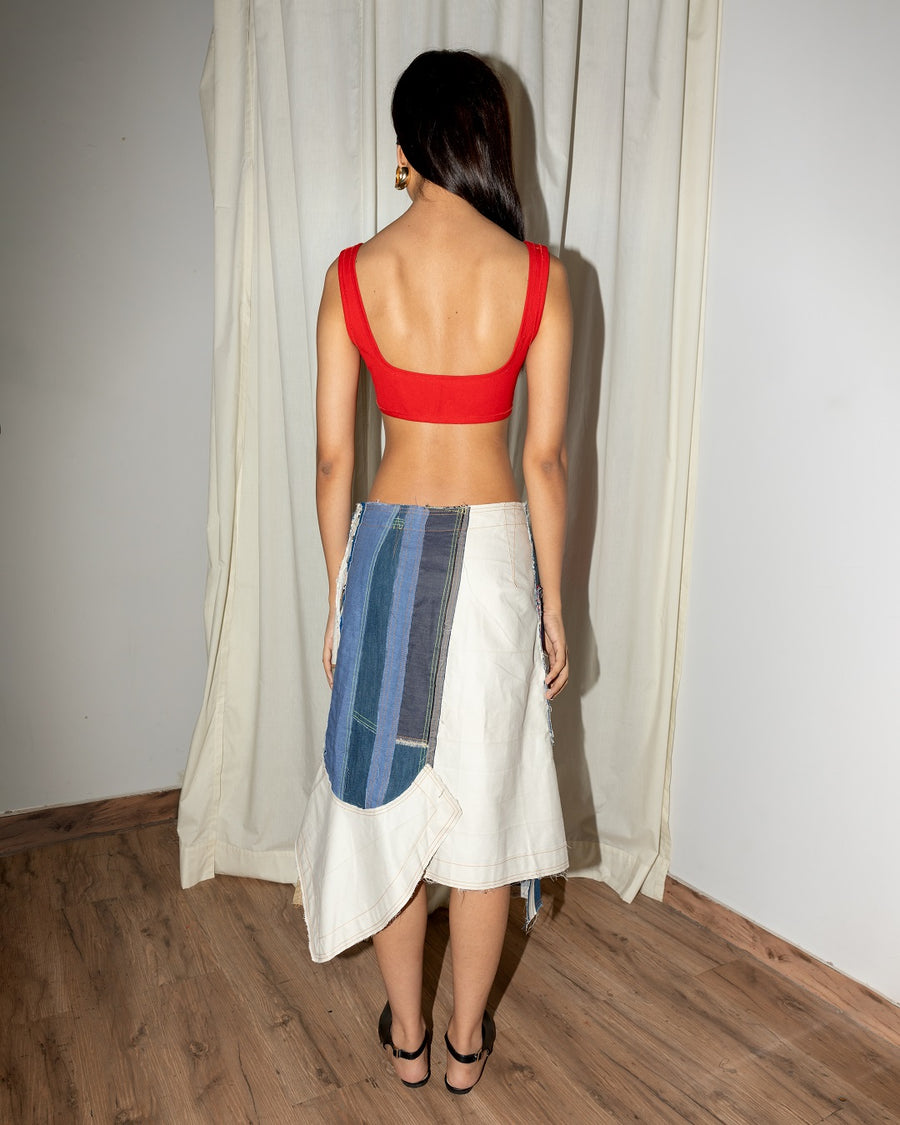 Patched Puzzle Skirt