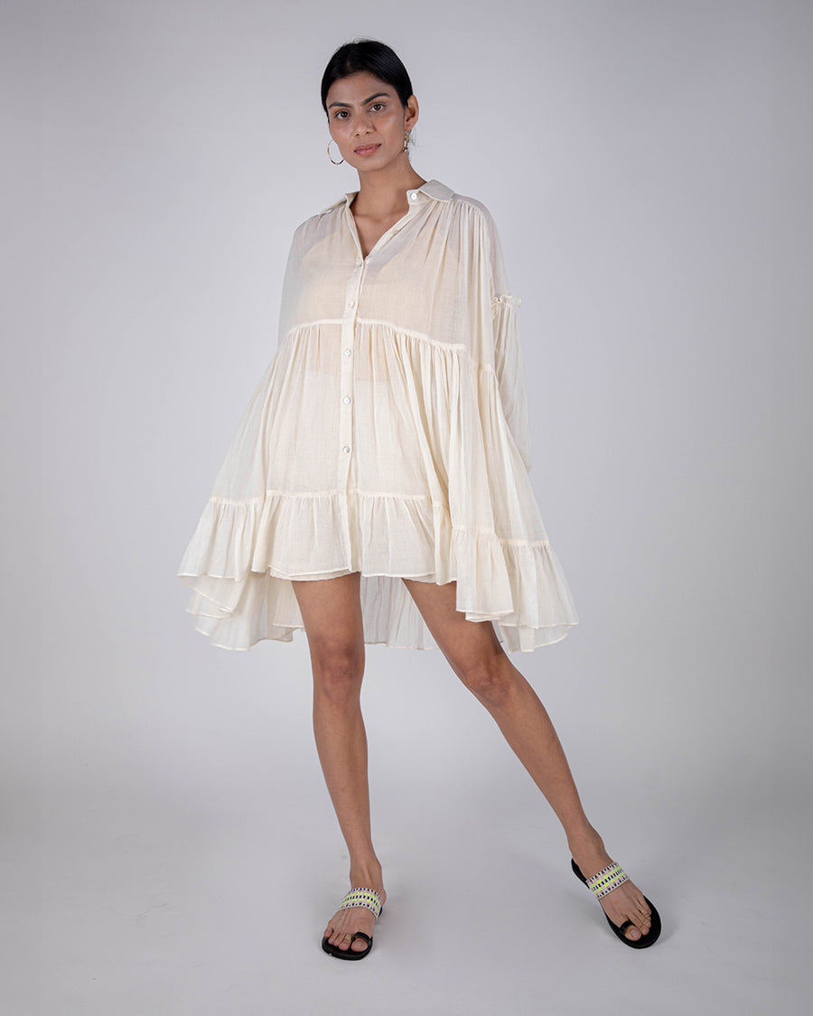 Tiered Shirt Dress