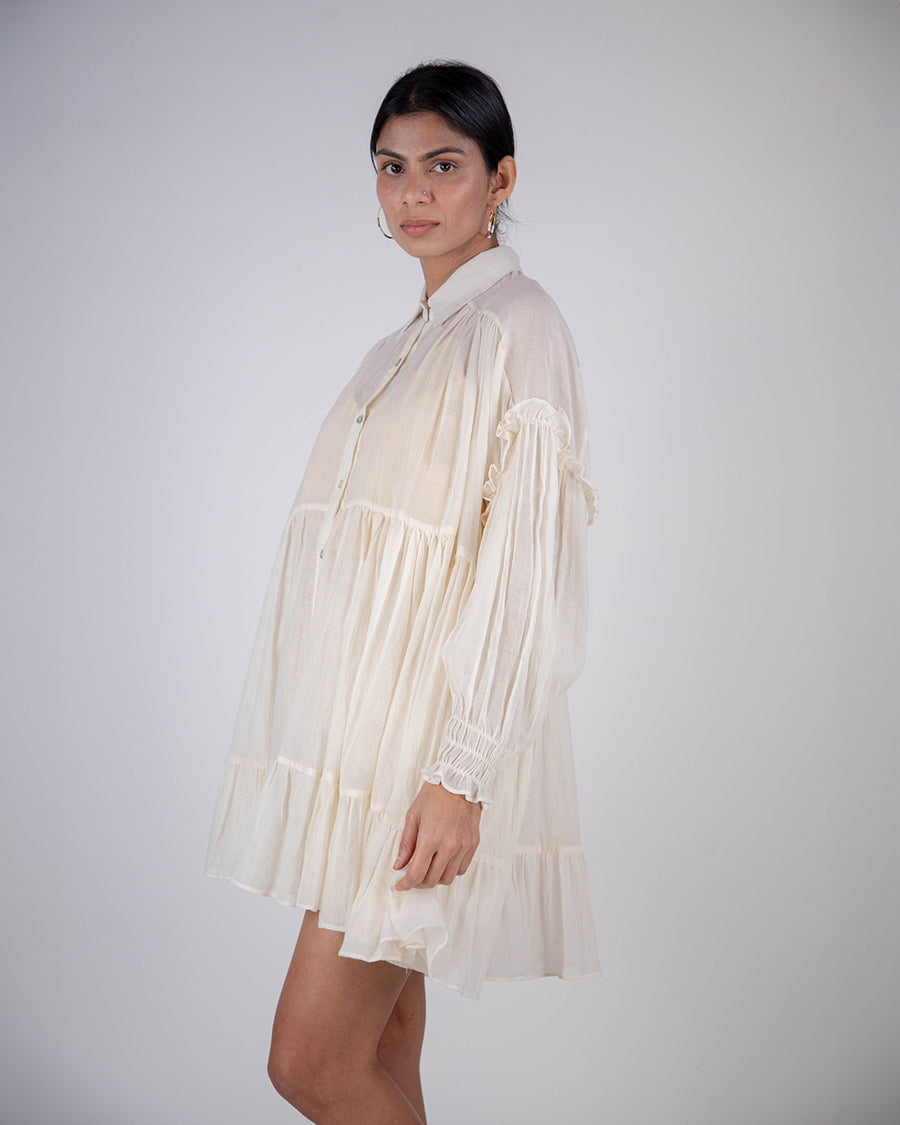 Tiered Shirt Dress