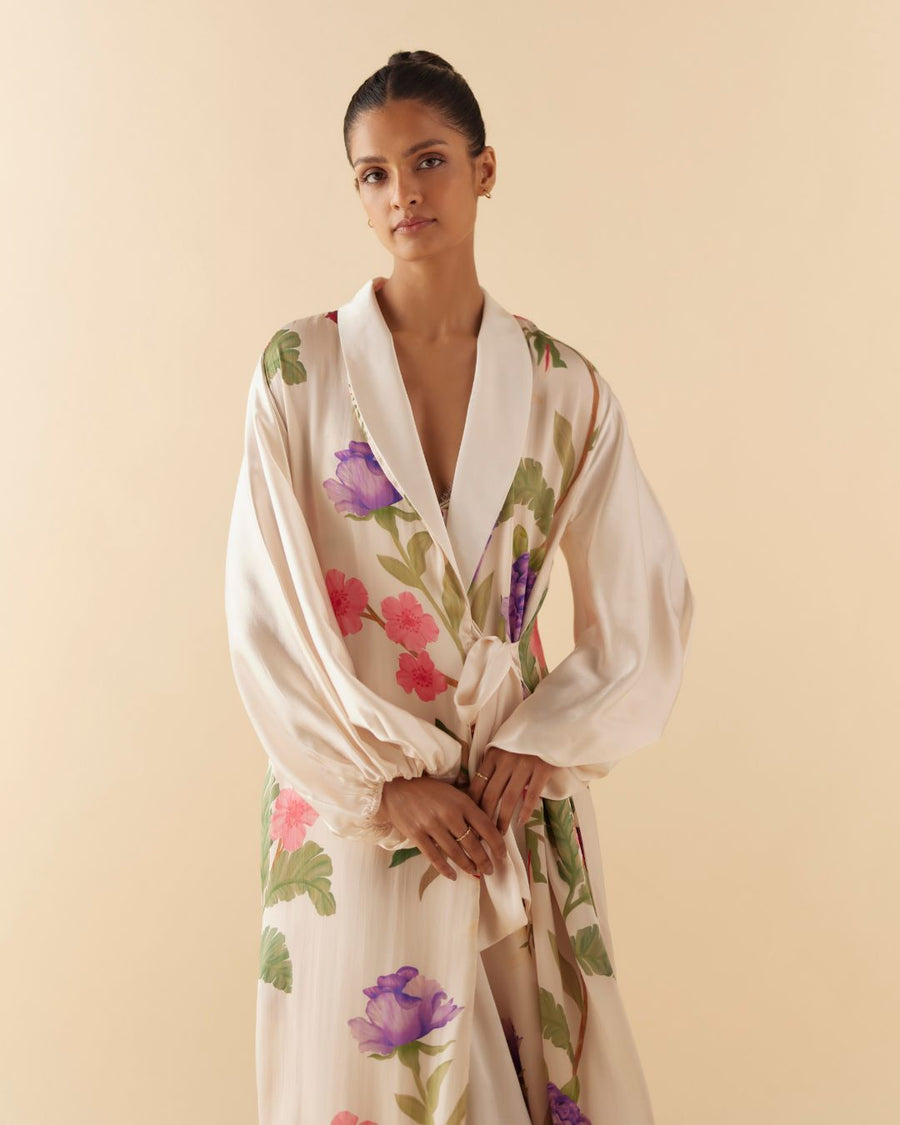 Floral Dream Silk Robe