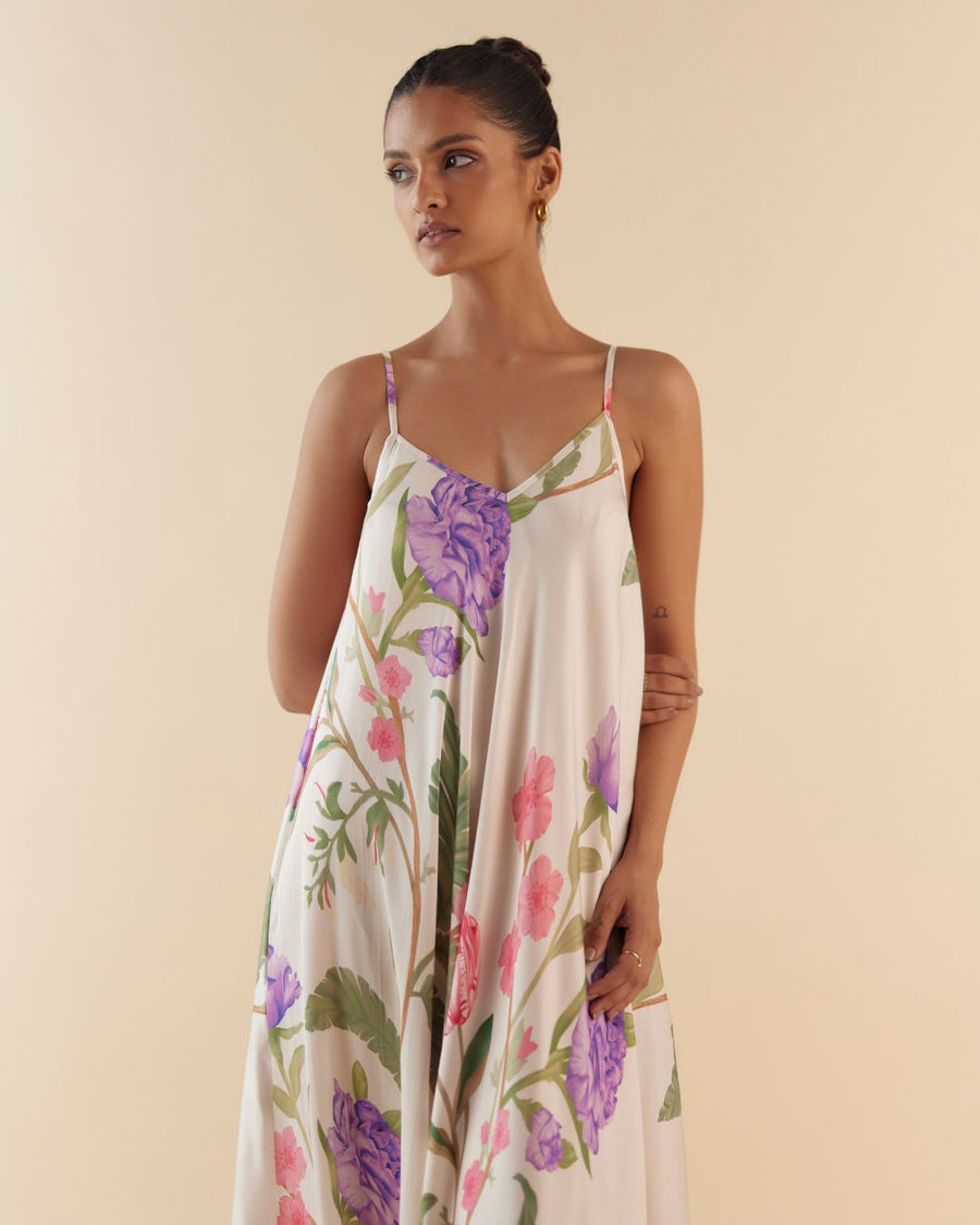 Lounge Cami Dress in Ivory Floral Dream