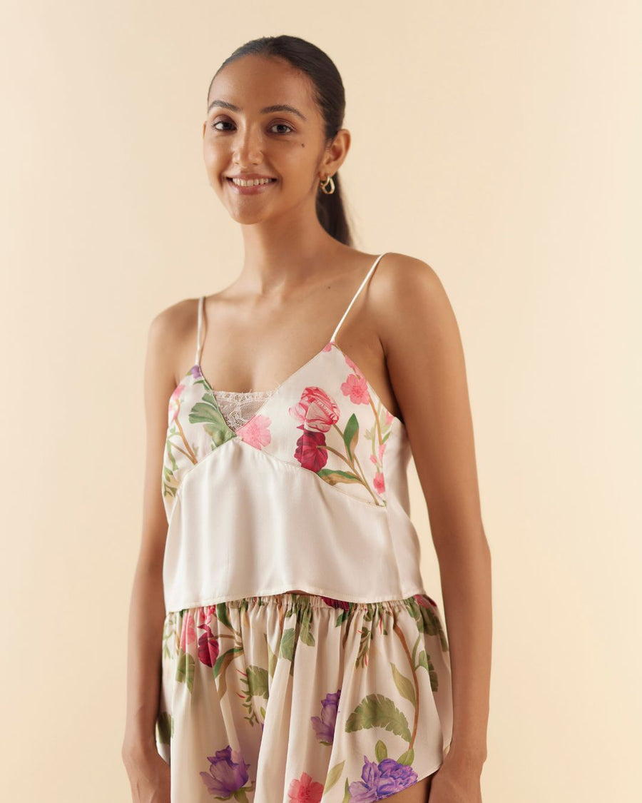 Ivory Floral Dream Intimate Camisole Set