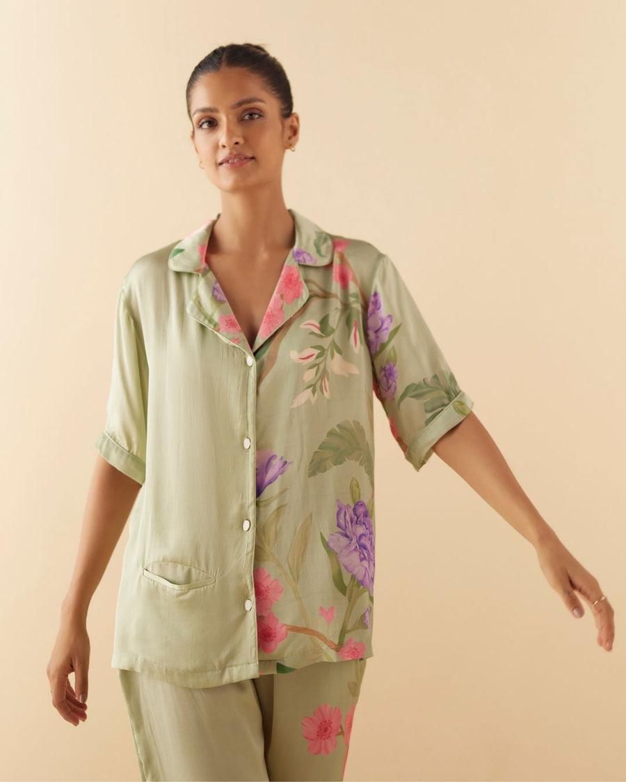 Lounge to Sleep Pajama Set in Sage Green