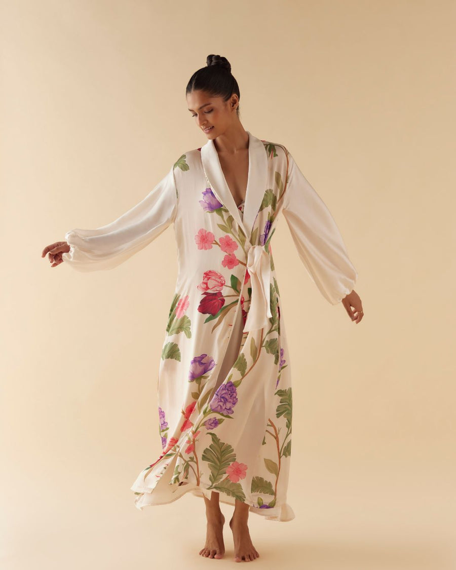 Floral Dream Silk Robe