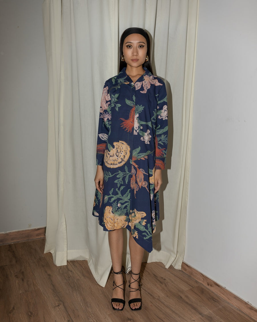 Evening Bloom Hankerchief Hem Dress
