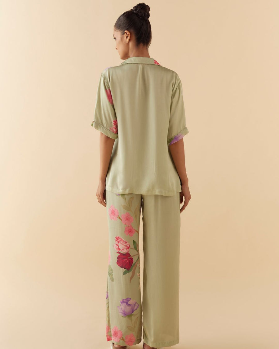 Lounge to Sleep Pajama Set in Sage Green