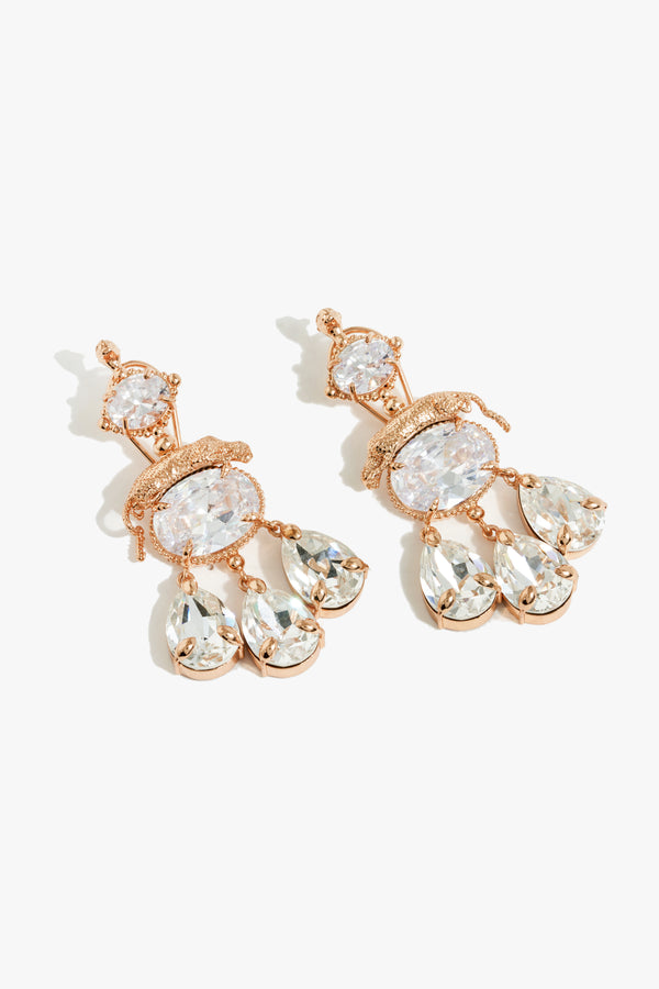 Leapord Crystal Drop Earrings