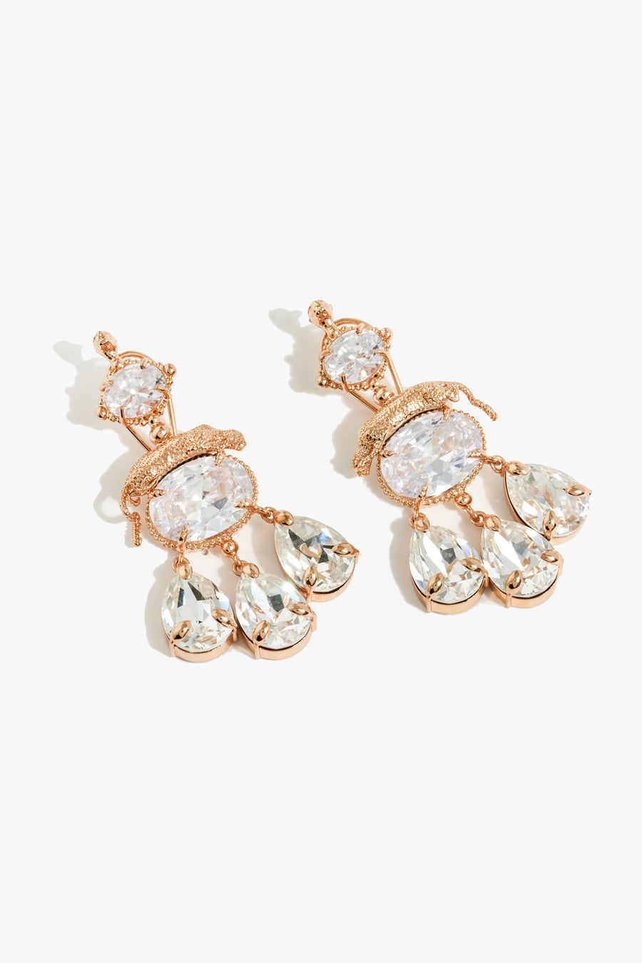 Leapord Crystal Drop Earrings