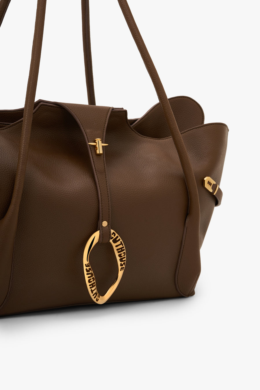 The boss tote in mocha brown