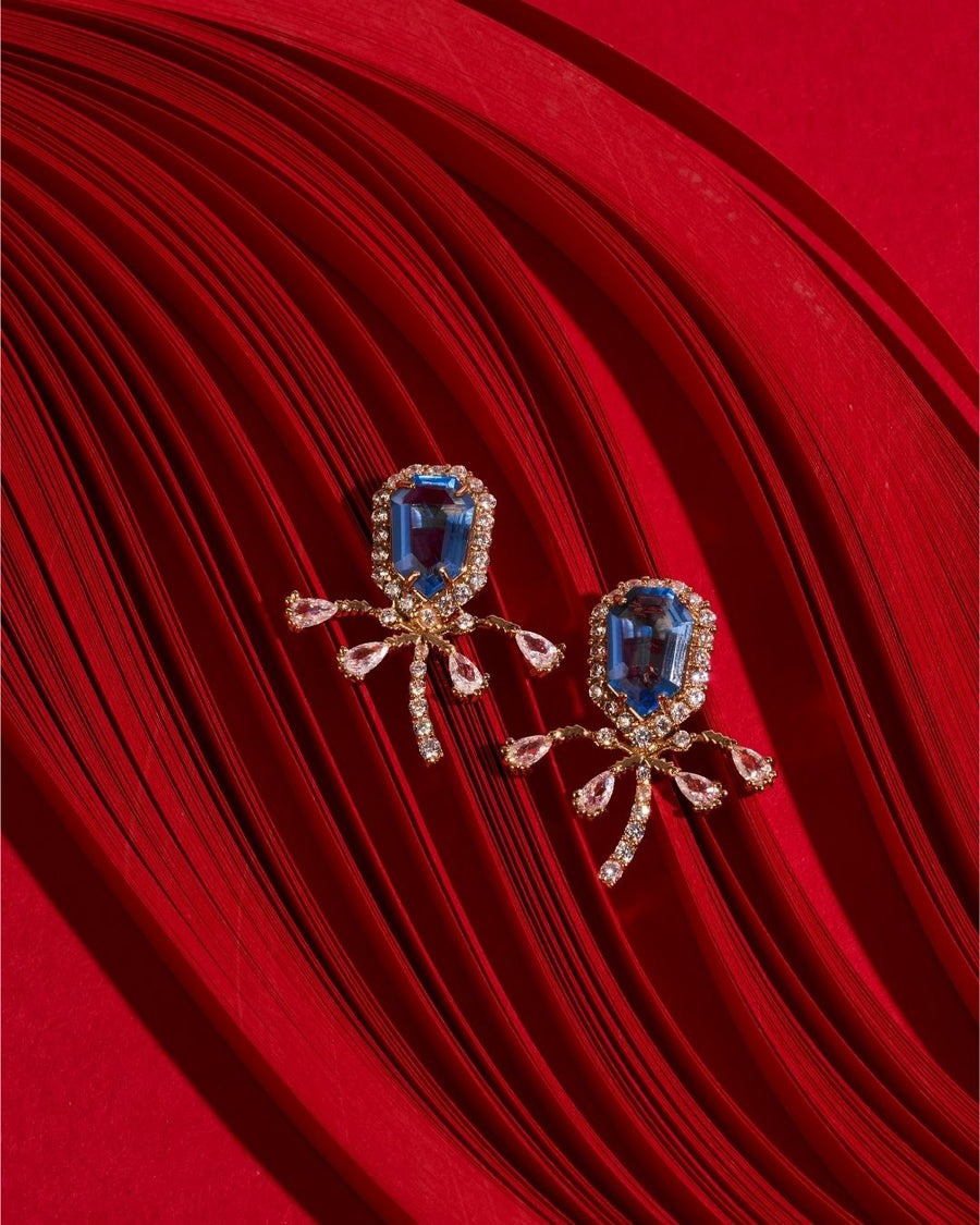 The Faena Mini Stud Earrings in Tanzanite