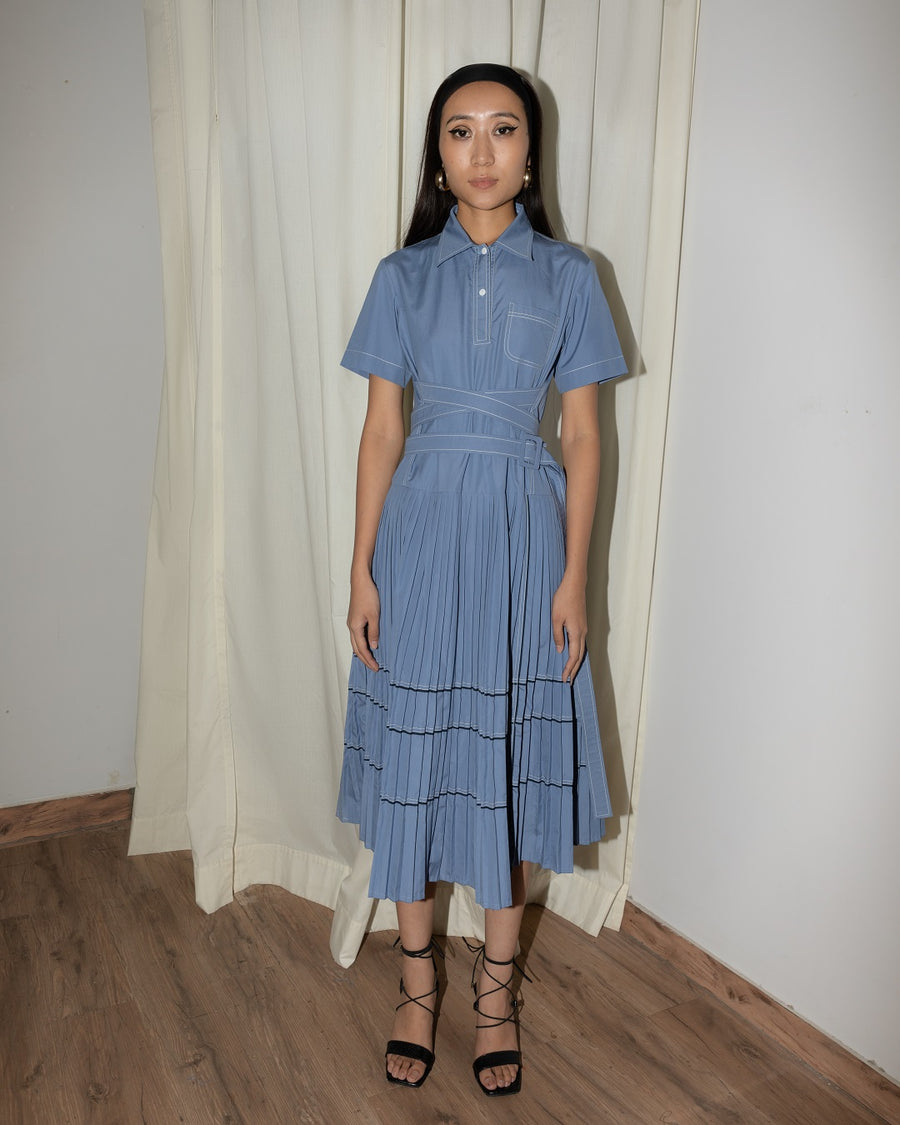 Fan Frill Polo Dress