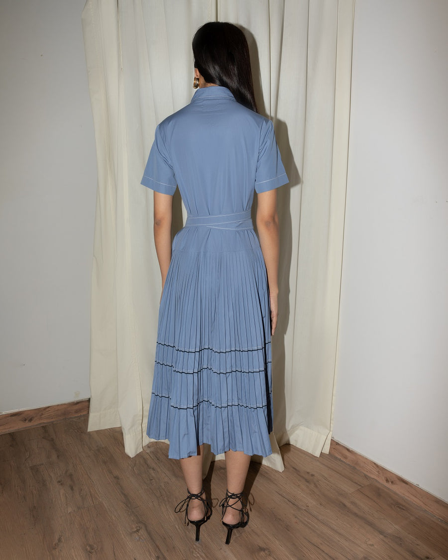 Fan Frill Polo Dress