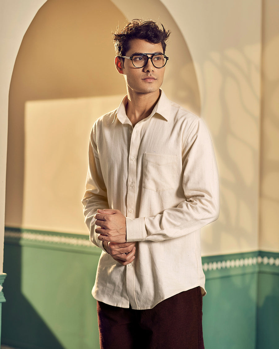 Undyed Handwoven Twill Shirt