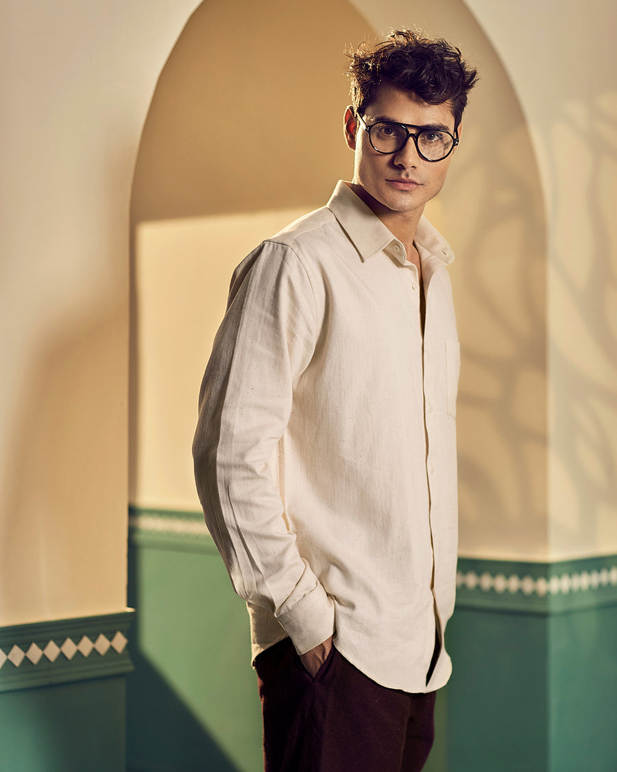 Undyed Handwoven Twill Shirt