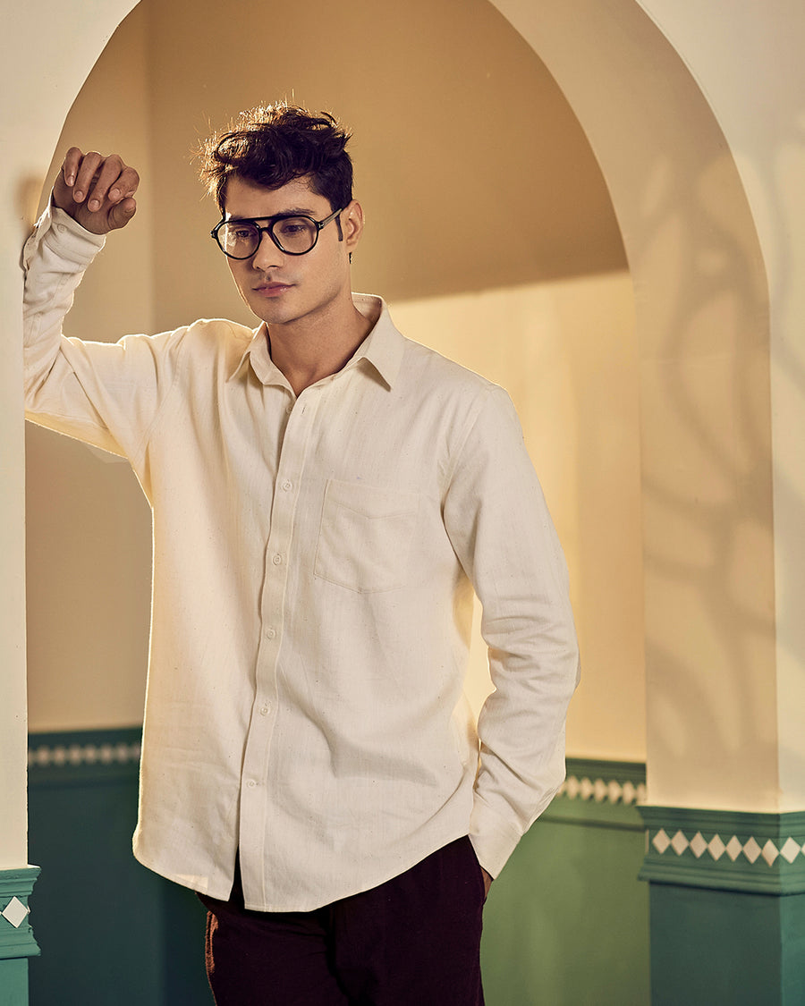 Undyed Handwoven Twill Shirt