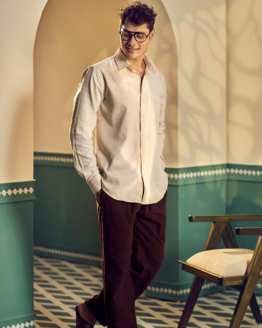 Undyed Handwoven Twill Shirt