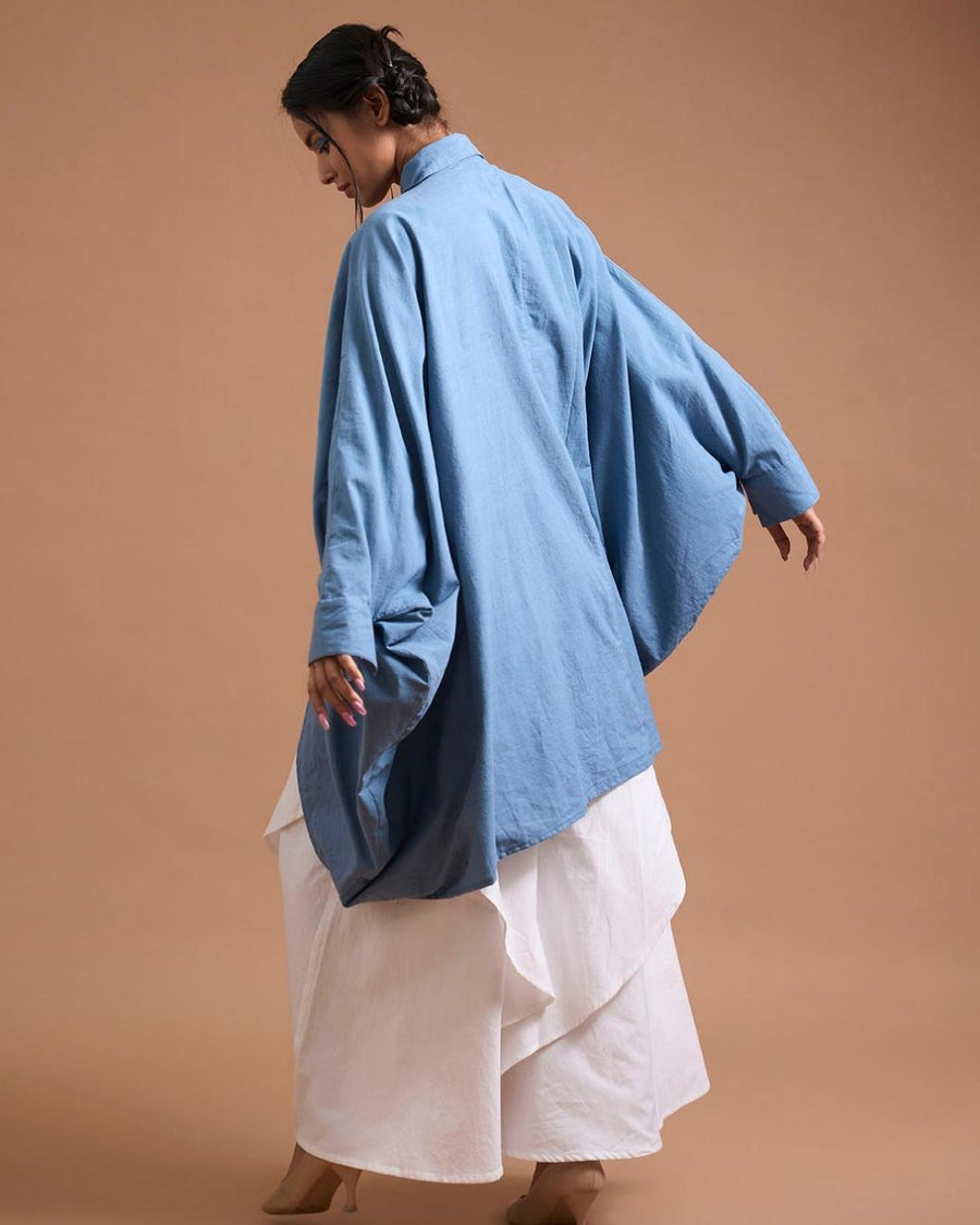 Indigo Organic Cotton Volume Shirt