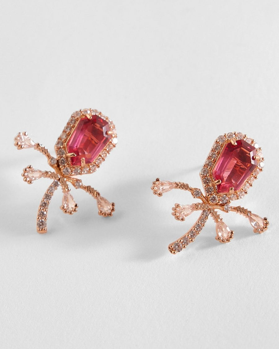 The Faena Mini Stud Earrings in Vintage Rose