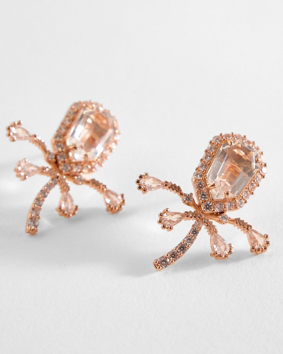 The Faena Mini Stud Earrings in Champagne