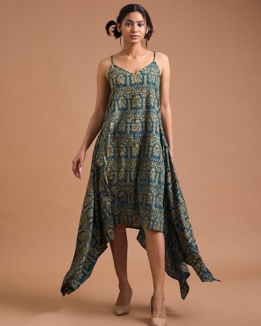 Artistic Ajrakh Drift Dress