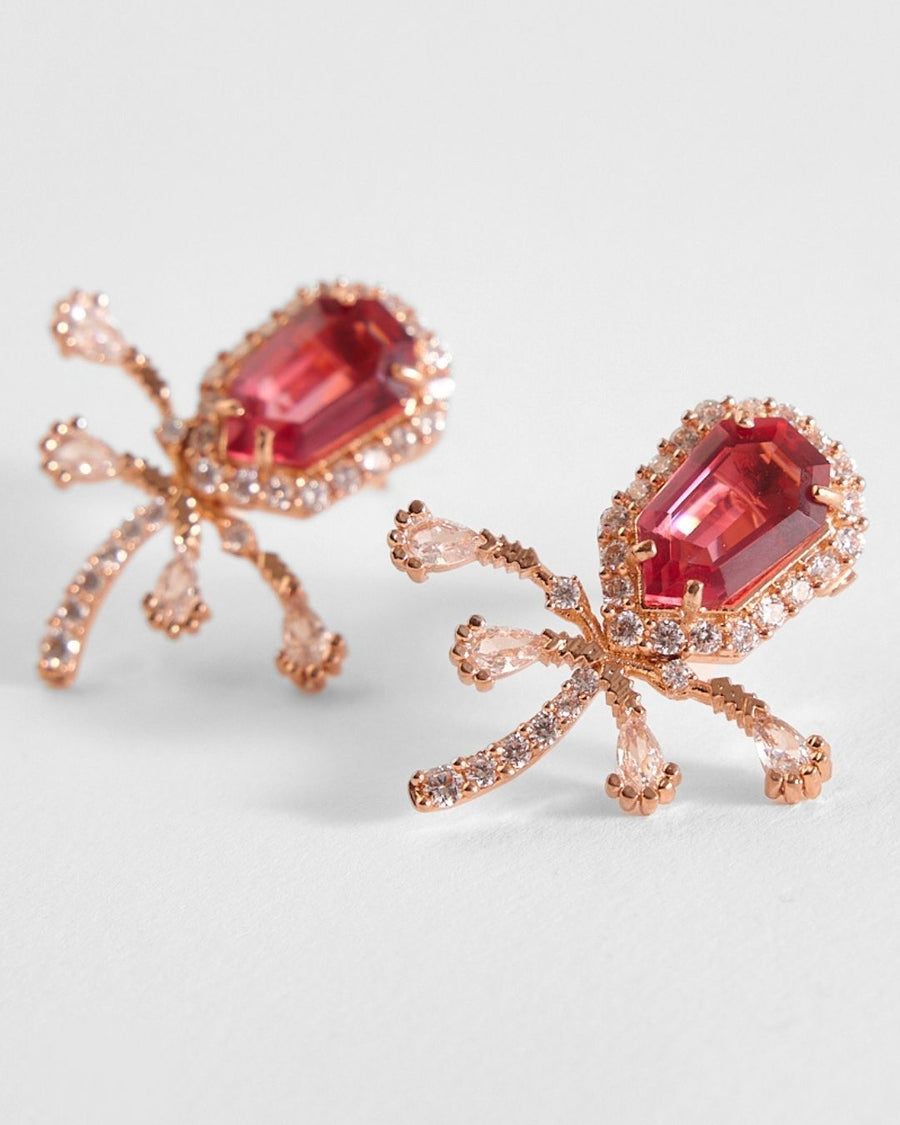 The Faena Mini Stud Earrings in Vintage Rose