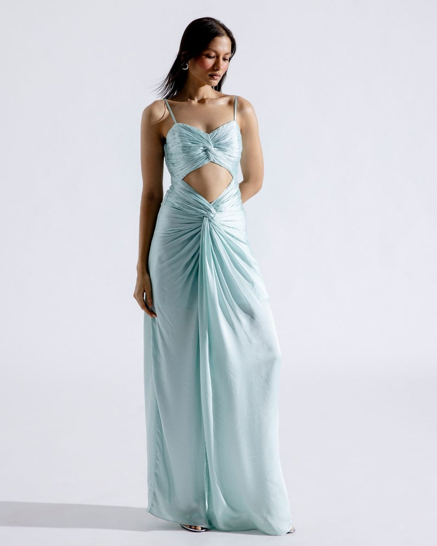 Elsa Draped Cutout Dress