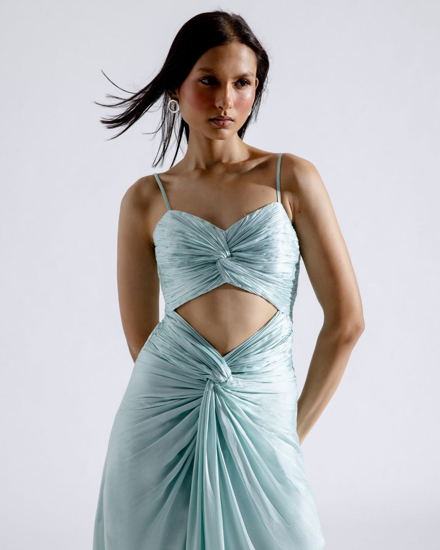 Elsa Draped Cutout Dress