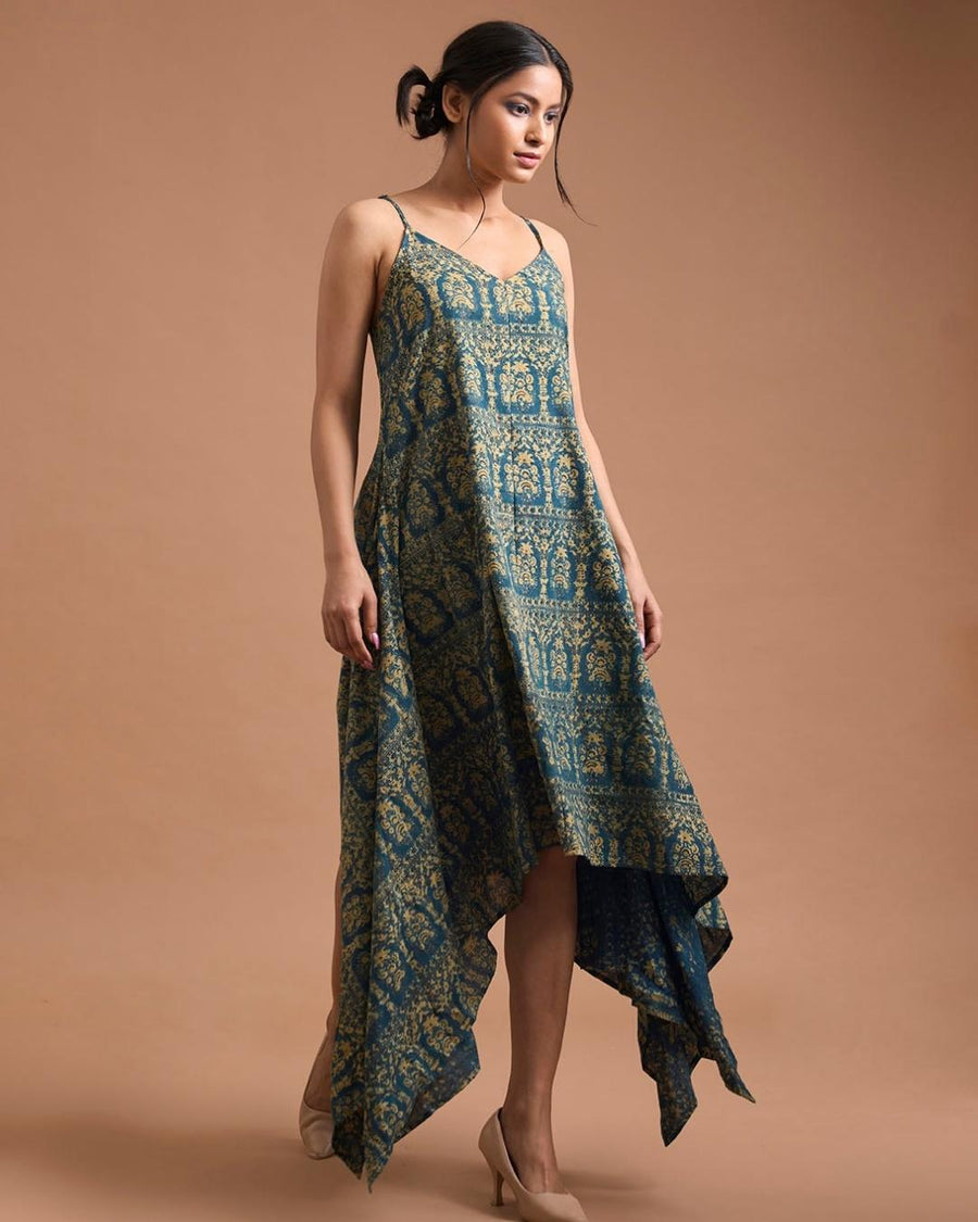 Artistic Ajrakh Drift Dress