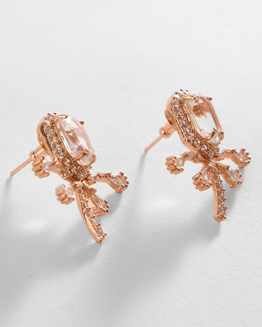 The Faena Mini Stud Earrings in Champagne