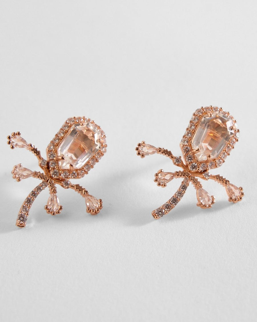 The Faena Mini Stud Earrings in Champagne