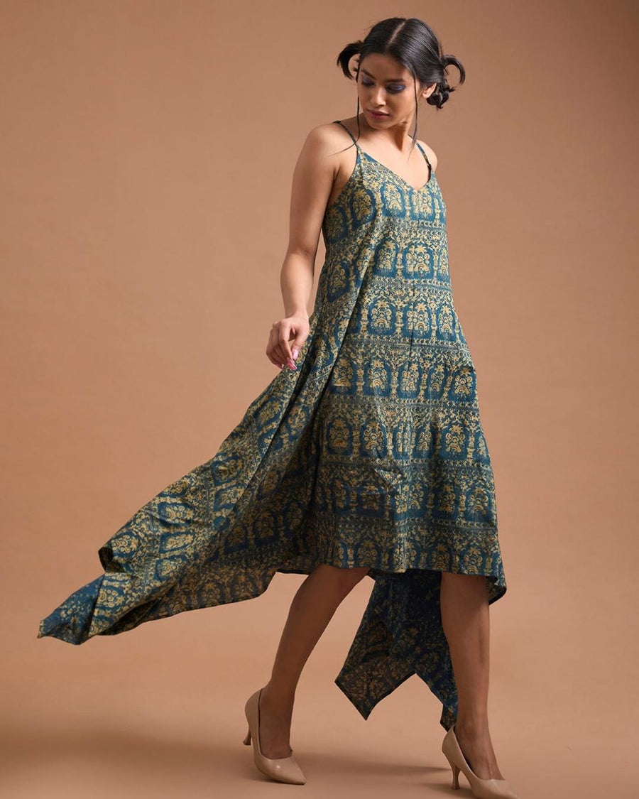 Artistic Ajrakh Drift Dress