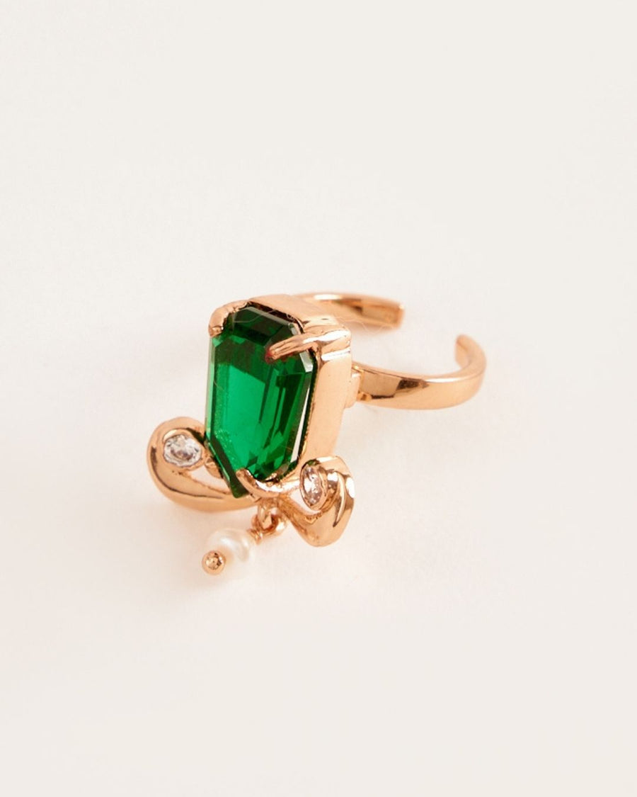 The Faena Gemstone Ring in Jade Green