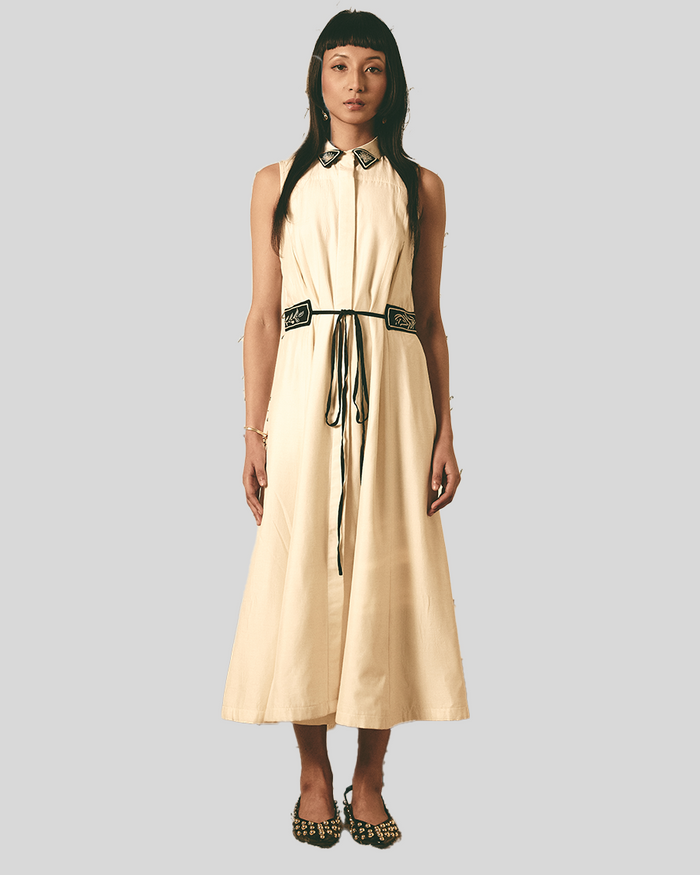 Trench dress - white