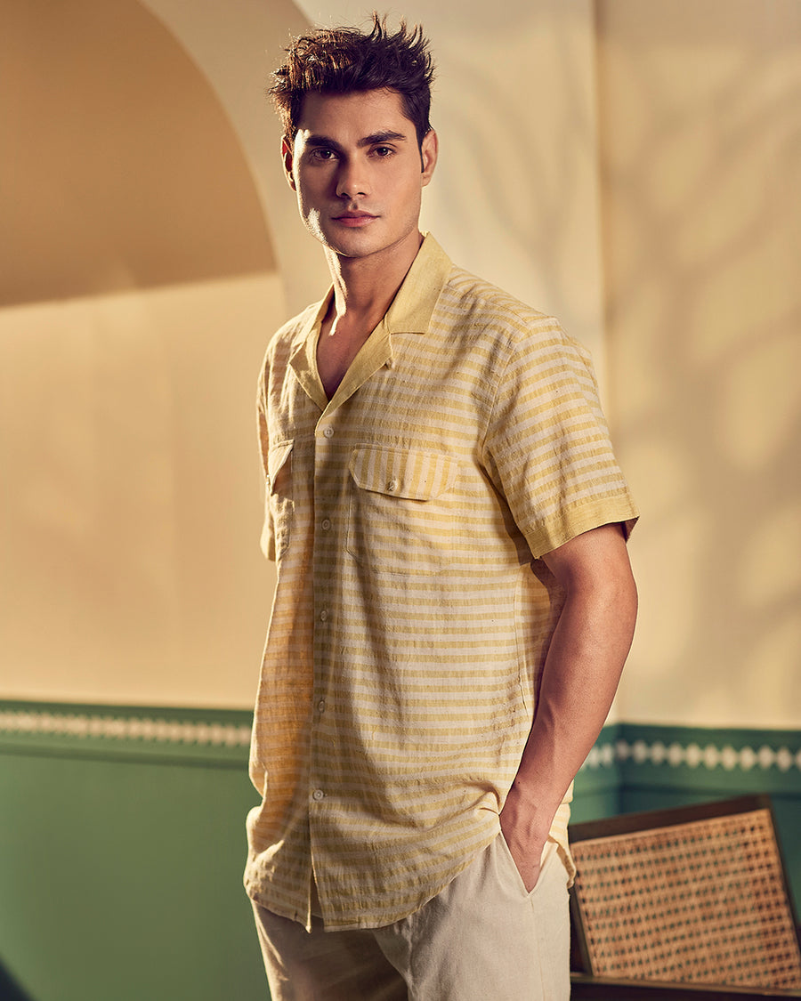 Vasant Handwoven Organic Cotton  Shirt