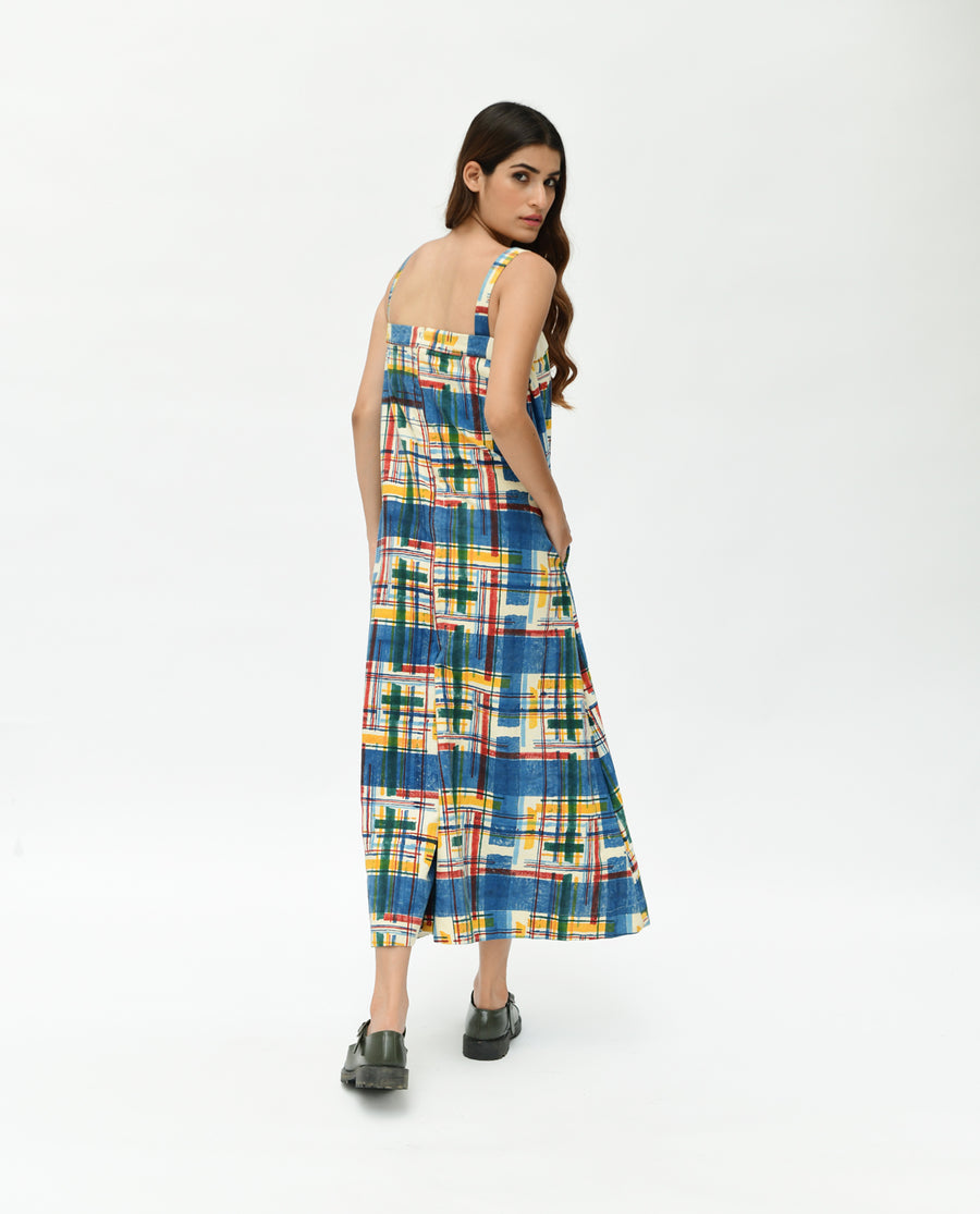 Orbit panelled dress