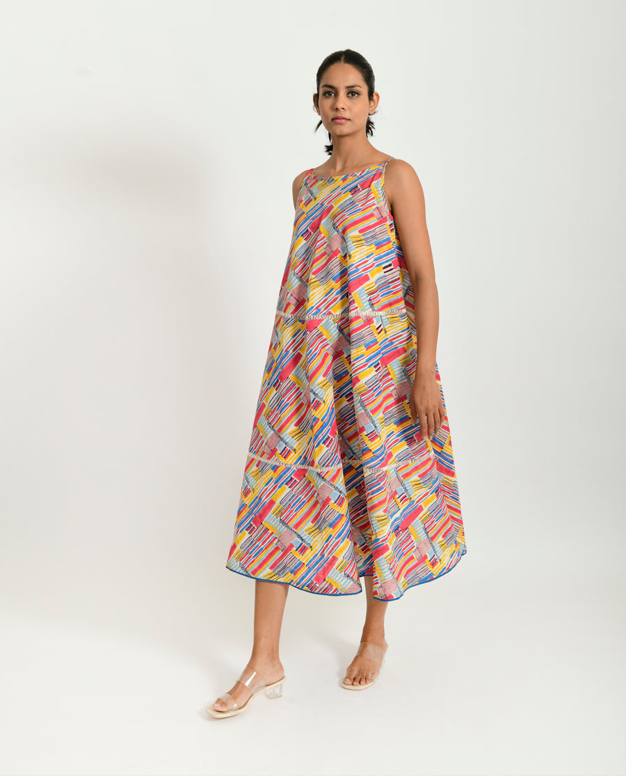 Scribble hand block maxi