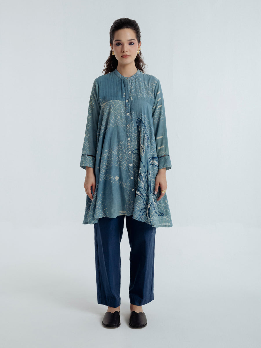 Indigo flare co-ord