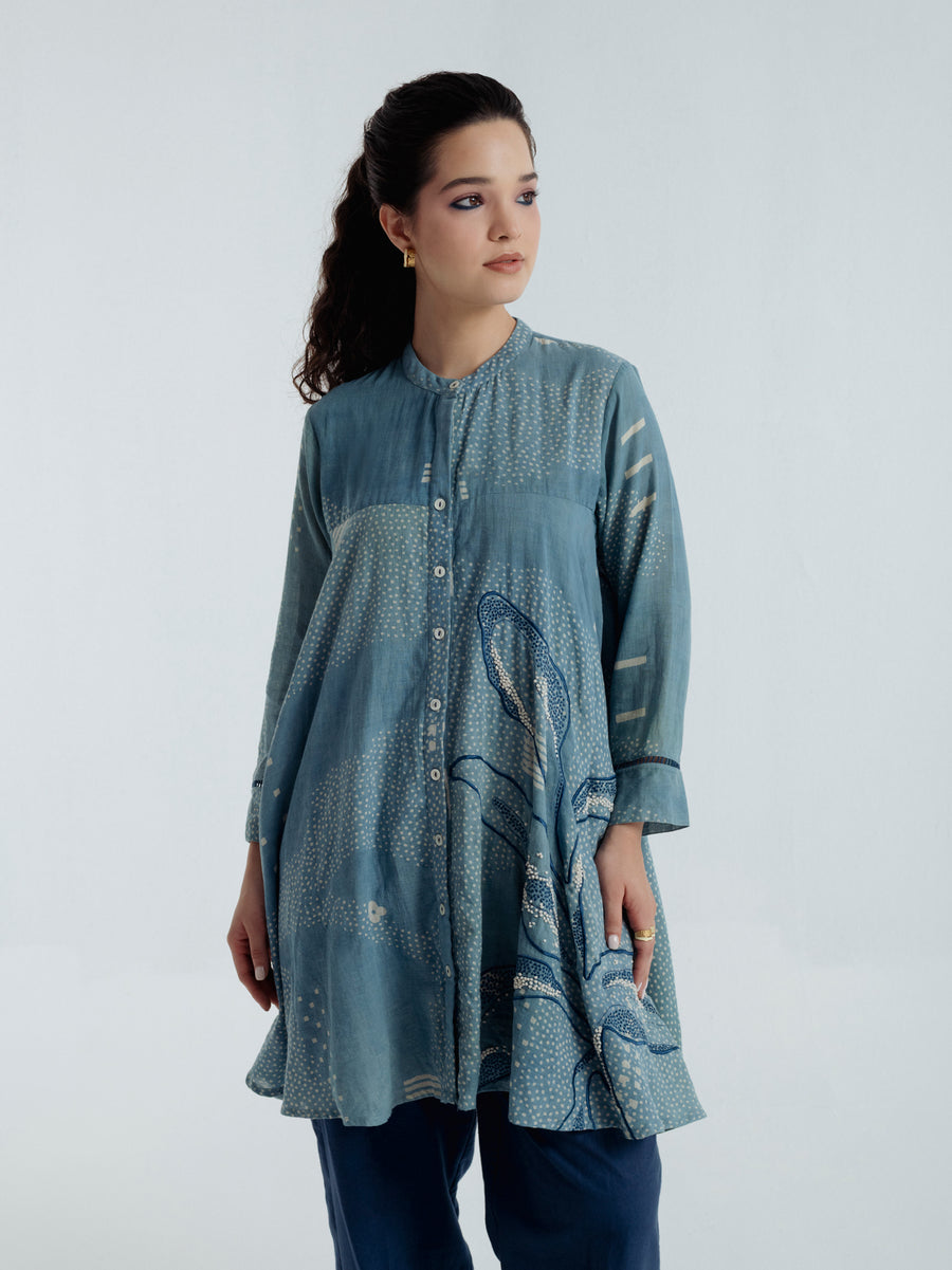 Indigo flare co-ord
