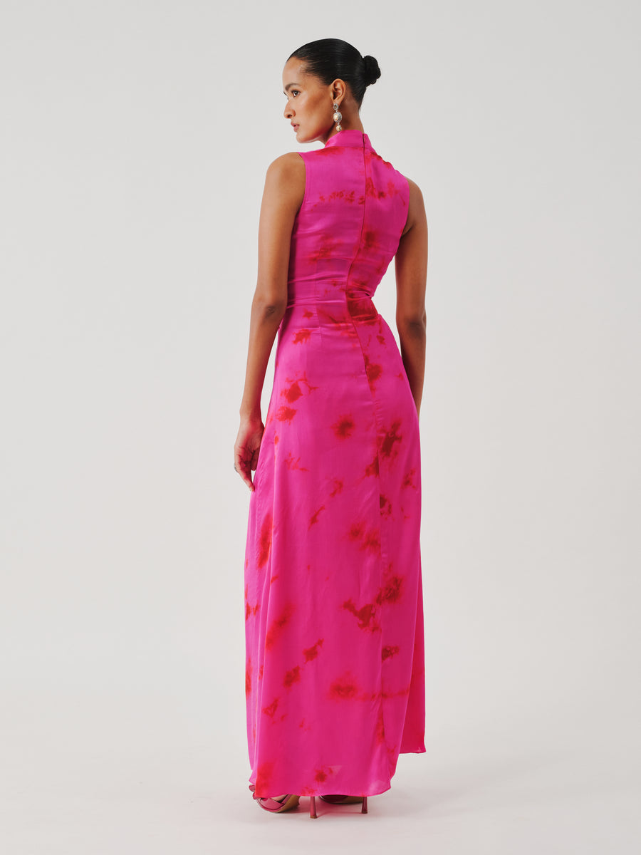 Kiara Draped Dress in Pink