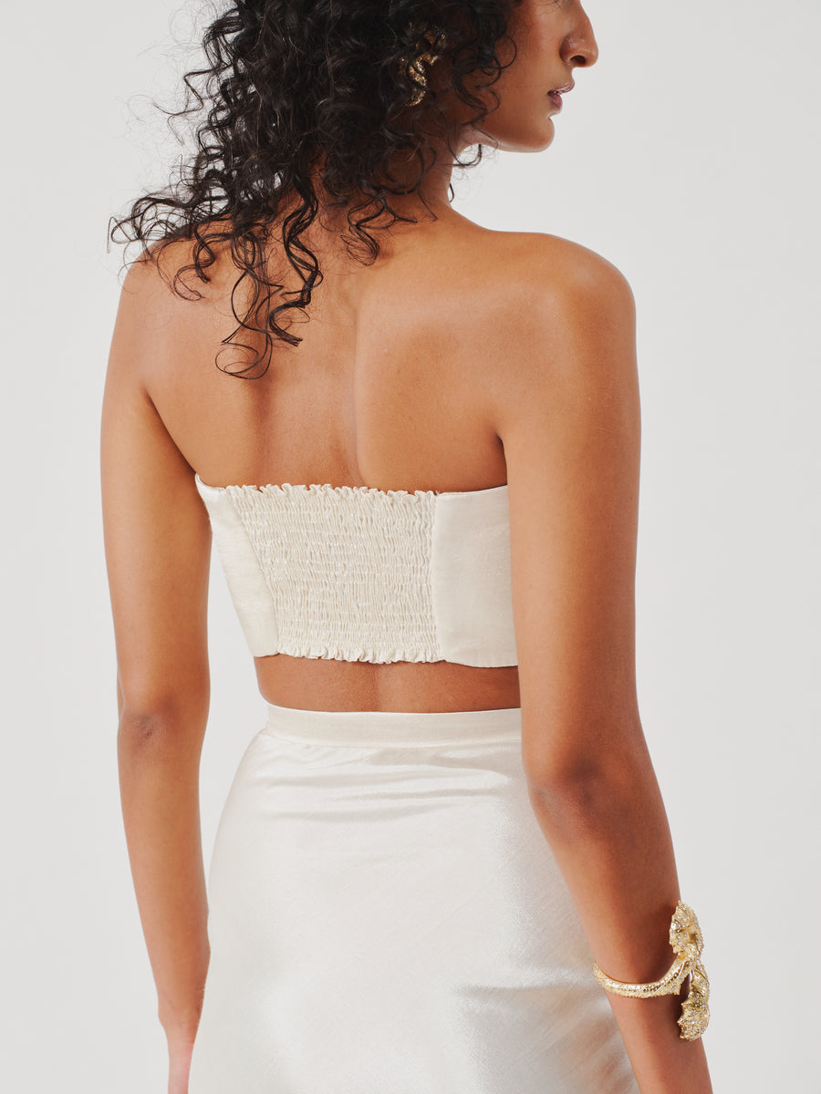 Mystery Bandeau Top in Ivory