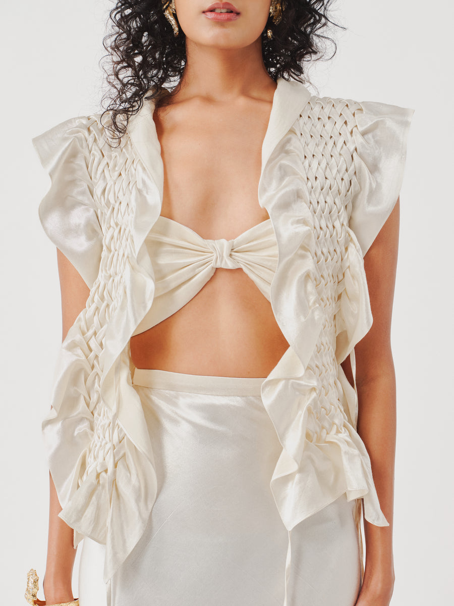 Mystery Bandeau Top in Ivory